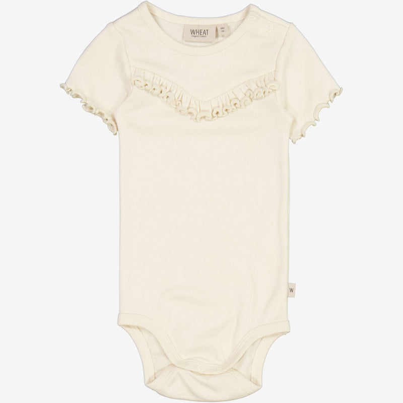 Wheat Main Rib Body Ruffle SS Underwear/Bodies 3129 eggshell 
