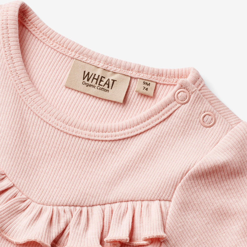 Wheat Main Rib Body Ruffle S/S Edith Underwear/Bodies 2281 rose ballet