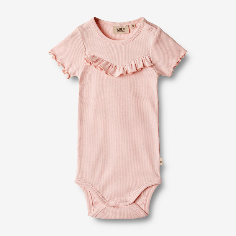 Wheat Main Rib Body Ruffle S/S Edith Underwear/Bodies 2281 rose ballet