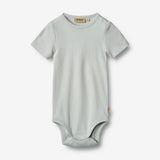 Wheat Main Rib Body S/S Timo Underwear/Bodies 1560 soft blue