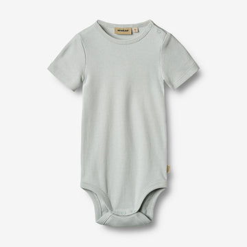 Wheat Main Rib Body S/S Timo Underwear/Bodies 1560 soft blue