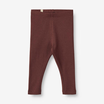 Wheat Main Rib Leggings Maddy | Baby Leggings 2118 aubergine