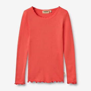 Wheat Main Rib T-Shirt L/S Reese Jersey Tops and T-Shirts 1123 candy red