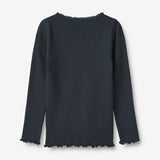 Wheat Main Rib T-Shirt L/S Reese Jersey Tops and T-Shirts 1432 navy