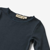 Wheat Main Rib T-Shirt L/S Reese Jersey Tops and T-Shirts 1432 navy