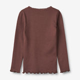 Wheat Main Rib T-Shirt L/S Reese Jersey Tops and T-Shirts 3118 eggplant