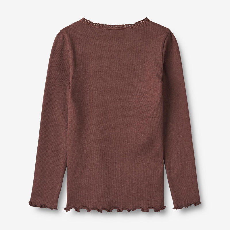Wheat Main Rib T-Shirt L/S Reese Jersey Tops and T-Shirts 3118 eggplant