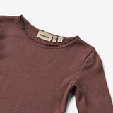 Wheat Main Rib T-Shirt L/S Reese Jersey Tops and T-Shirts 3118 eggplant