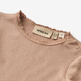 Wheat Main Rib T-Shirt L/S Reese Jersey Tops and T-Shirts 1164 nougat rose