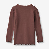 Wheat Main Rib T-Shirt L/S Reese Jersey Tops and T-Shirts 3118 eggplant