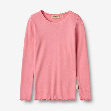 Wheat Main Rib T-Shirt L/S Reese T-Shirt 9568 soft pink