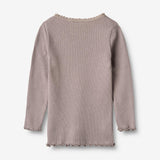 Wheat Main Rib T-Shirt L/S Reese T-Shirt 9531 dusty purple