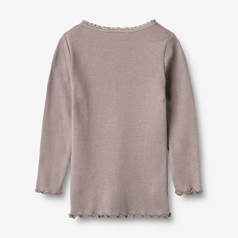 Wheat Main Rib T-Shirt L/S Reese T-Shirt 9531 dusty purple
