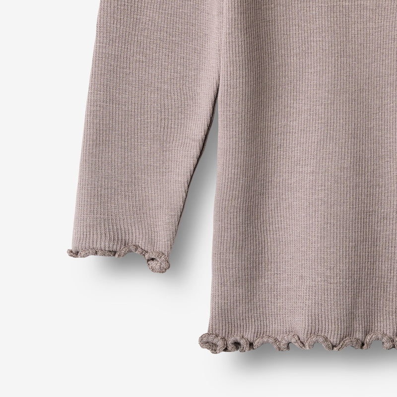 Wheat Main Rib T-Shirt L/S Reese T-Shirt 9531 dusty purple