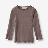 Wheat Main Rib T-Shirt L/S Reese T-Shirt 9623 plum truffle