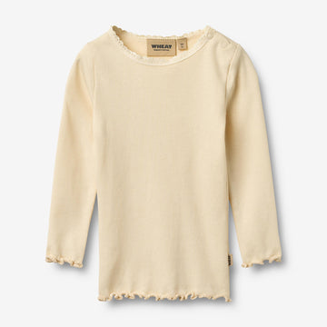 Wheat Main Rib T-Shirt L/S Reese T-Shirt 9631 barely apricot