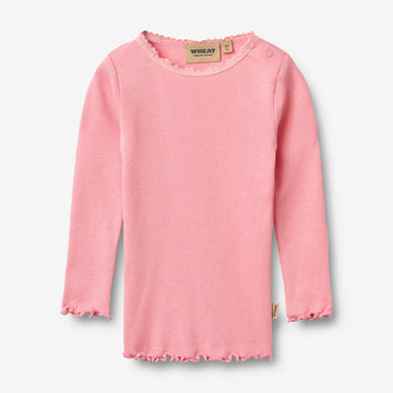 Wheat Main Rib T-Shirt L/S Reese T-Shirt 9638 bubblegum