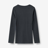 Wheat Main Rib T-Shirt L/S Stig Jersey Tops and T-Shirts 1432 navy