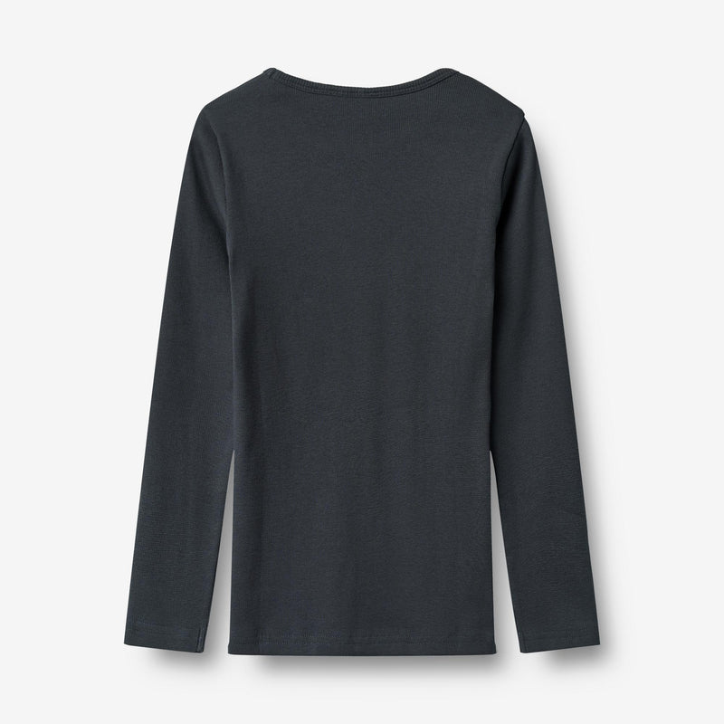 Wheat Main Rib T-Shirt L/S Stig Jersey Tops and T-Shirts 1432 navy