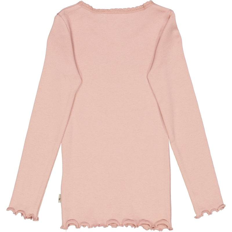 Wheat Rib T-Shirt Lace LS Jersey Tops and T-Shirts 2270 misty rose