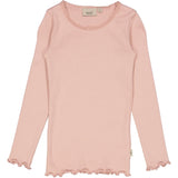 Wheat Rib T-Shirt Lace LS Jersey Tops and T-Shirts 2270 misty rose