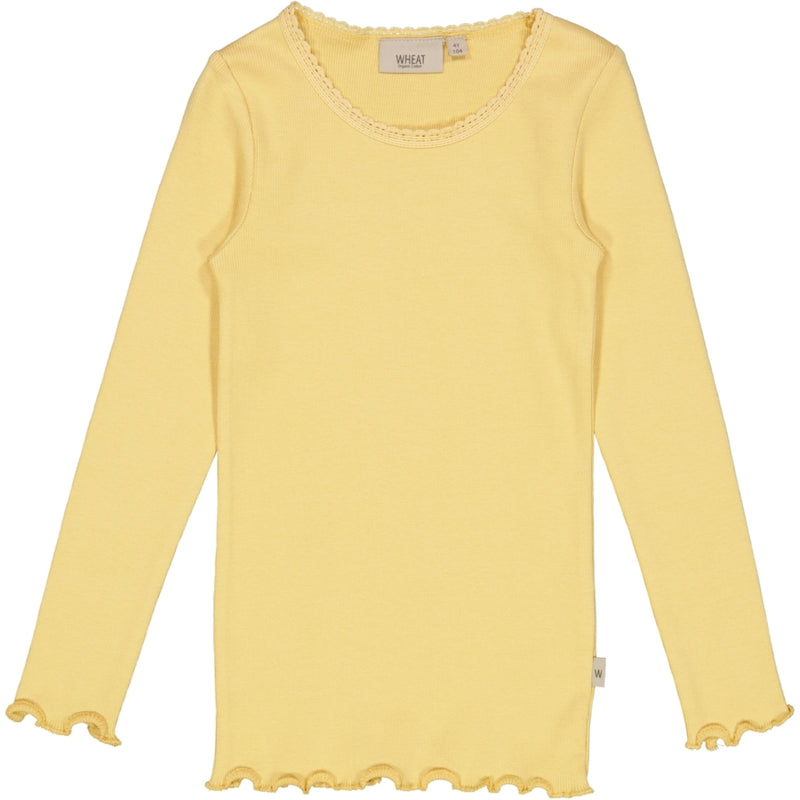 Wheat Rib T-Shirt Lace LS Jersey Tops and T-Shirts 5083 sahara sun