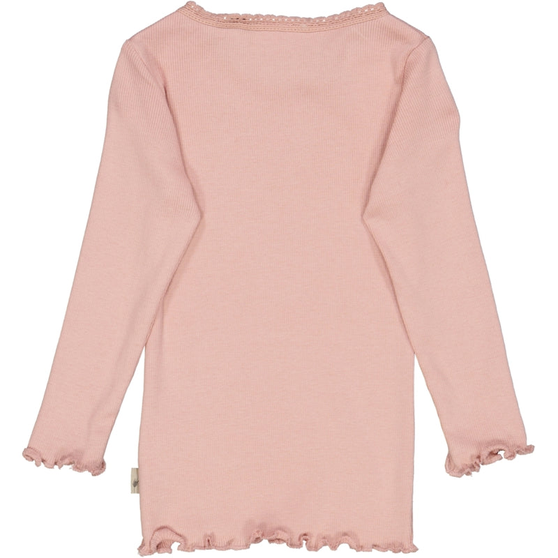 Wheat Rib T-Shirt Lace LS Jersey Tops and T-Shirts 2270 misty rose