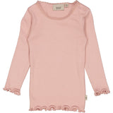 Wheat Rib T-Shirt Lace LS Jersey Tops and T-Shirts 2270 misty rose