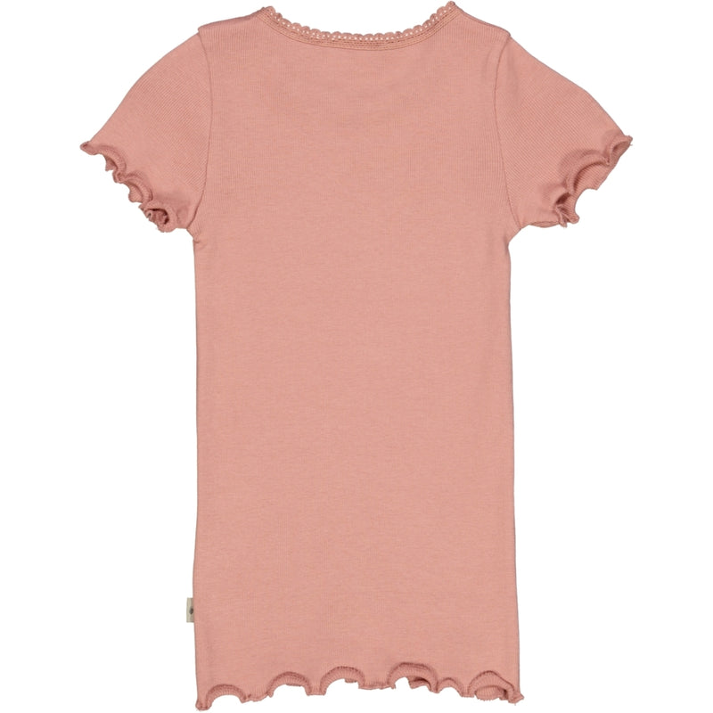 Wheat Rib T-Shirt Lace SS Jersey Tops and T-Shirts 2024 rosie