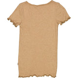 Wheat Rib T-Shirt Lace SS Jersey Tops and T-Shirts