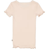 Wheat Rib T-Shirt Lace SS Jersey Tops and T-Shirts 2400 powder 