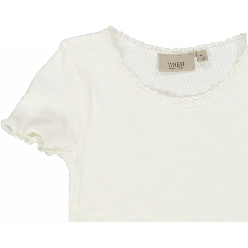 Wheat Rib T-Shirt Lace SS Jersey Tops and T-Shirts 3182 ivory 