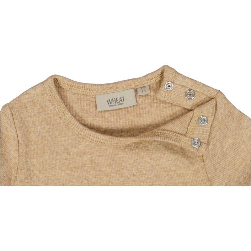 Wheat Rib T-Shirt SS Jersey Tops and T-Shirts 3230 sand melange