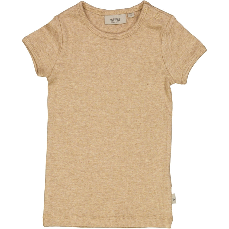 Wheat Rib T-Shirt SS Jersey Tops and T-Shirts 3230 sand melange