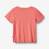Wheat Main Rib T-Shirt S/S Irene Jersey Tops and T-Shirts 2216 light coral