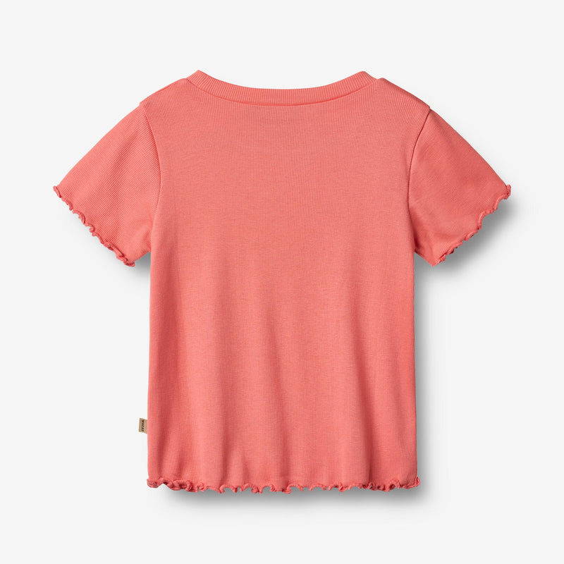 Wheat Main Rib T-Shirt S/S Irene Jersey Tops and T-Shirts 2216 light coral