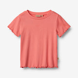 Wheat Main Rib T-Shirt S/S Irene Jersey Tops and T-Shirts 2216 light coral