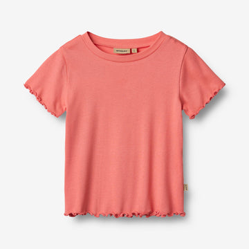 Wheat Main Rib T-Shirt S/S Irene Jersey Tops and T-Shirts 2216 light coral
