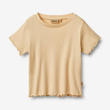 Wheat Main Rib T-Shirt S/S Irene Jersey Tops and T-Shirts 9430 macadamia