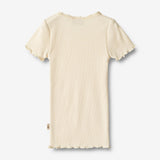Wheat Main Rib T-Shirt S/S Katie Jersey Tops and T-Shirts 3171 cream
