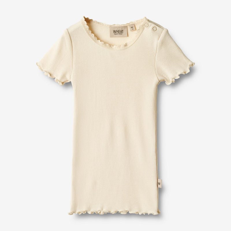 Wheat Main Rib T-Shirt S/S Katie Jersey Tops and T-Shirts 3171 cream