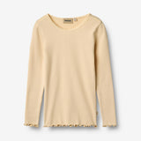 Wheat Main Rib T-Shirt L/S Reese T-Shirt 9430 macadamia