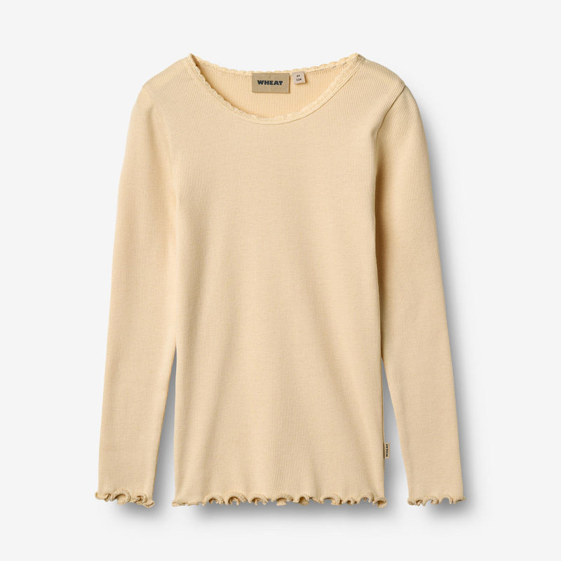 Wheat Main Rib T-Shirt L/S Reese T-Shirt 9430 macadamia