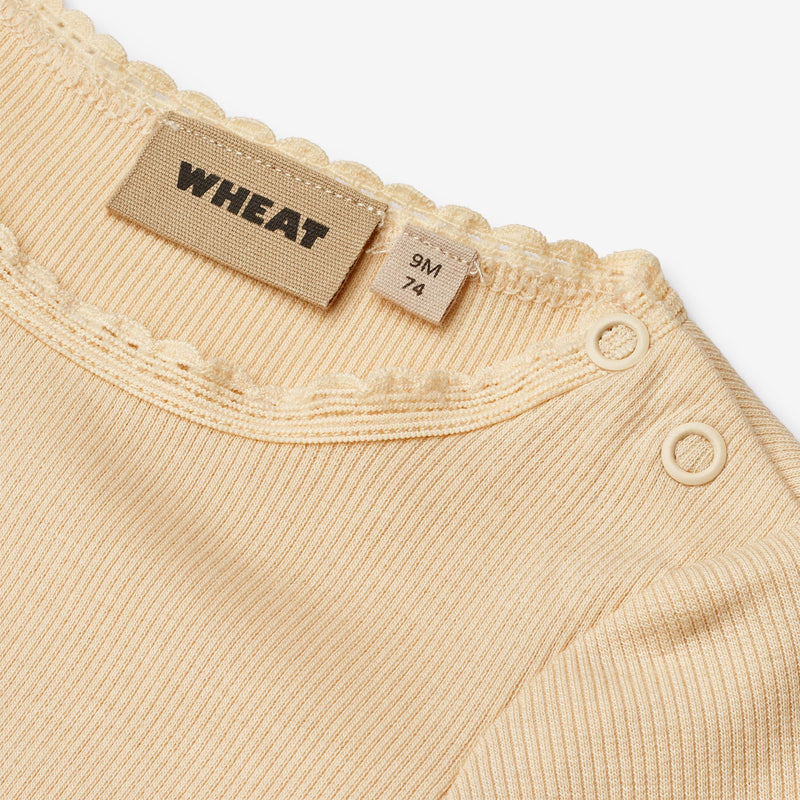 Wheat Main Rib T-Shirt L/S Reese T-Shirt 9430 macadamia