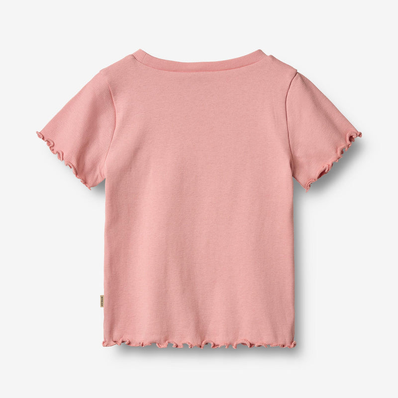 Wheat Main Rib T-shirt S/S Alicia T-Shirt 2026 rose