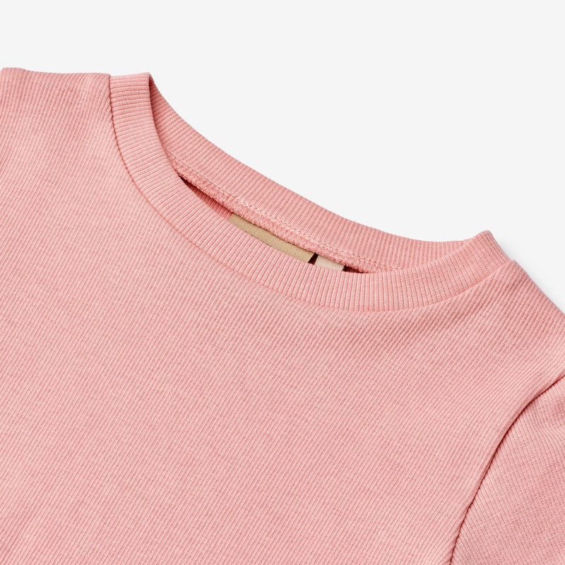 Wheat Main Rib T-shirt S/S Alicia T-Shirt 2026 rose
