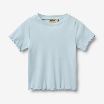 Wheat Main Rib T-shirt S/S Alicia T-Shirt 2703 summer sky