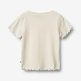 Wheat Main Rib T-shirt S/S Alicia T-Shirt 3182 ivory