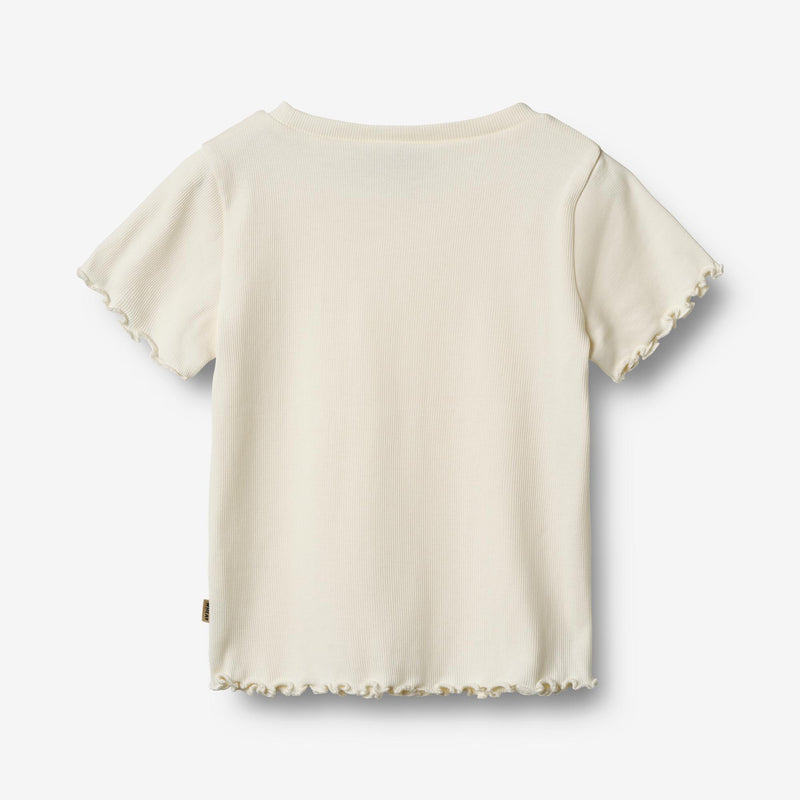 Wheat Main Rib T-shirt S/S Alicia T-Shirt 3182 ivory