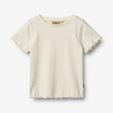 Wheat Main Rib T-shirt S/S Alicia T-Shirt 3182 ivory